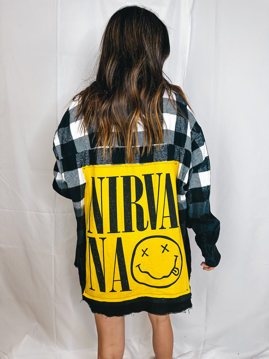 Nirvana Vintage Band Flannel | BLACK